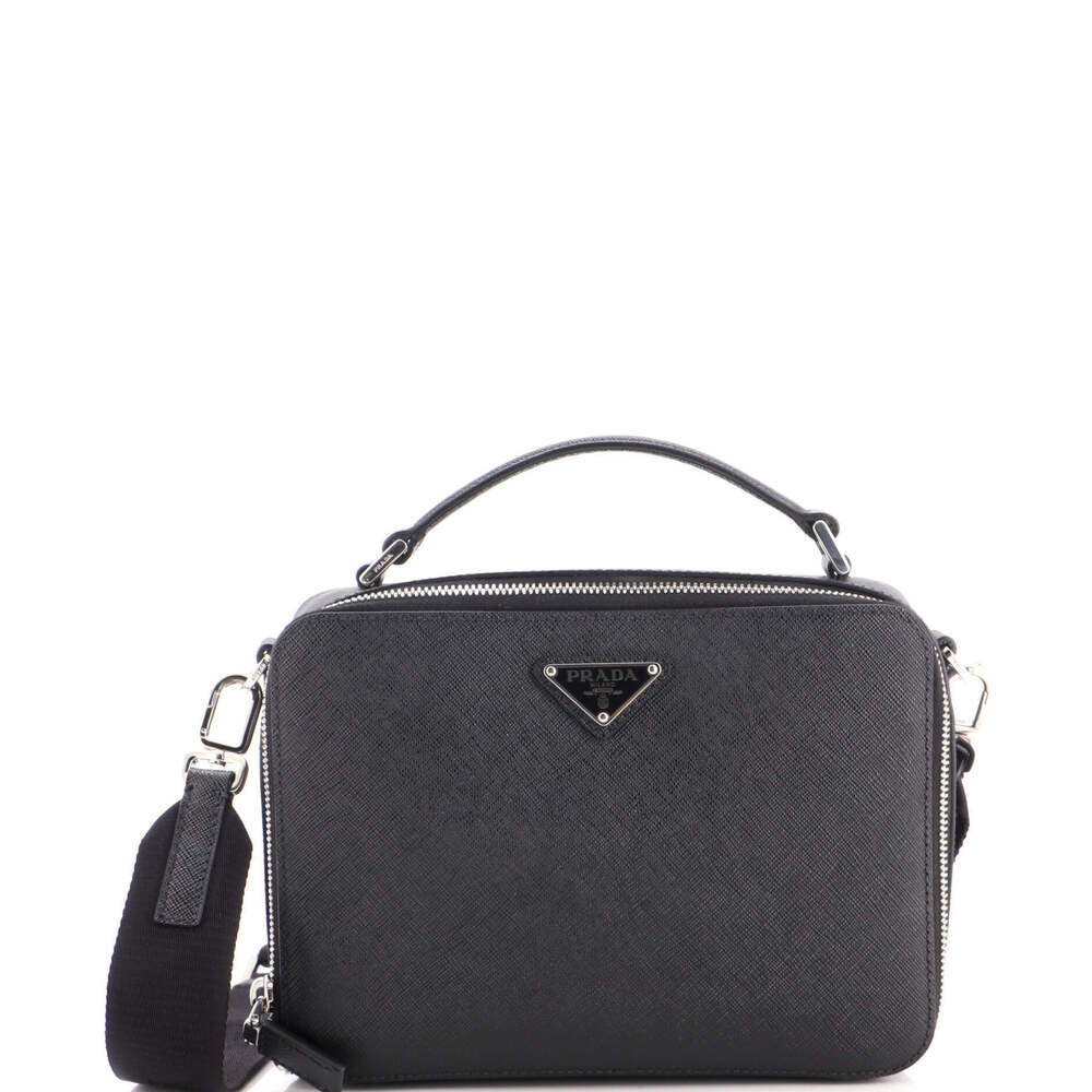 Prada Small Brique Crossbody Bag Saffiano Leather